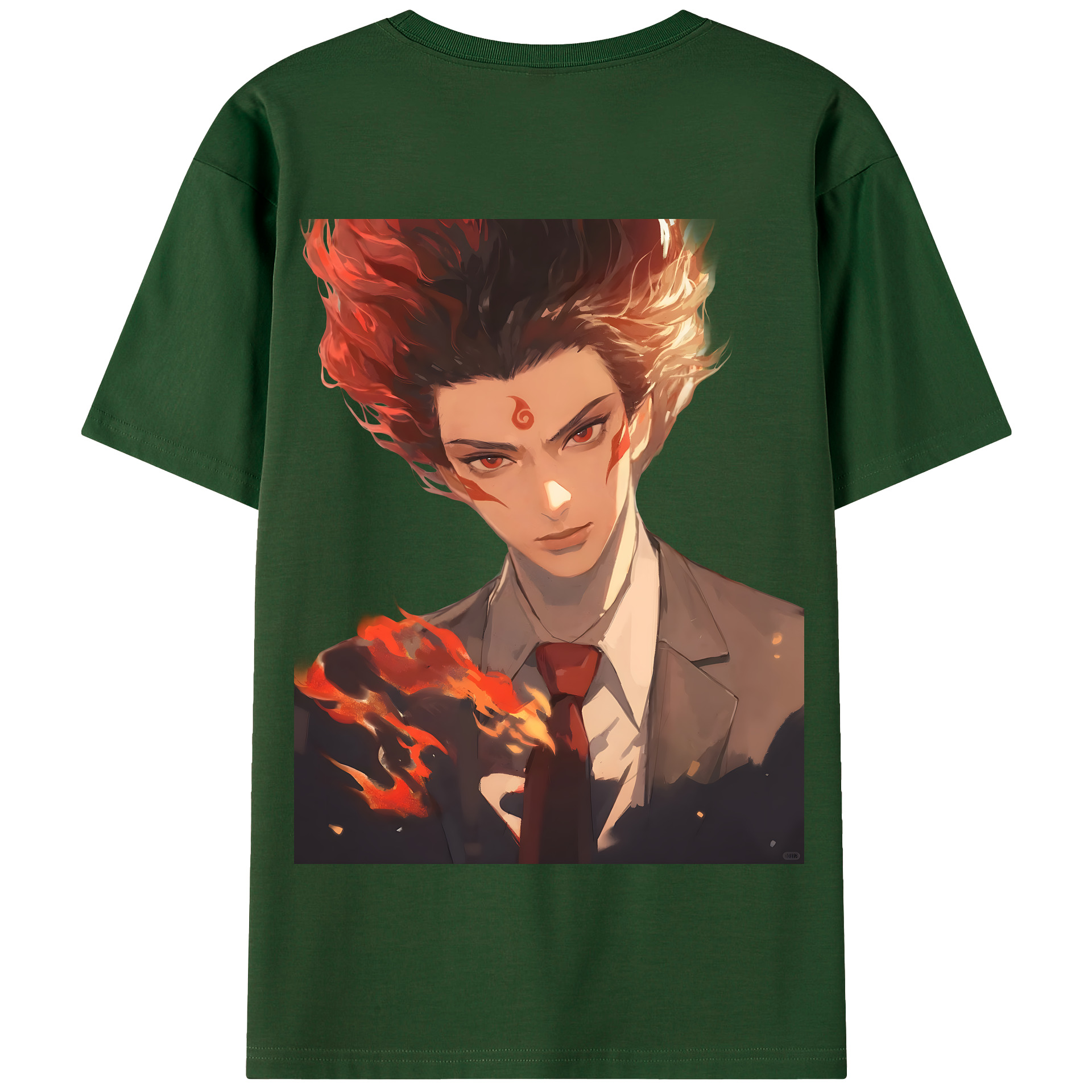 （画像用） Ne Zha 2 ナタ 魔童の大暴れ 綿100％半袖Tシャツ（背面プリント）